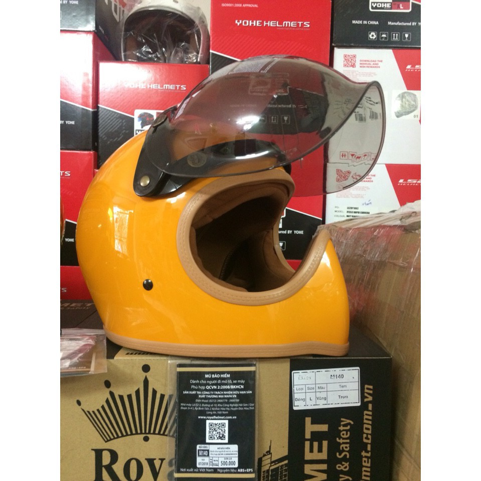 Kính bubble royal gương, kính bo tròn gắn mũ bảo hiểm có 3 khuy bấm