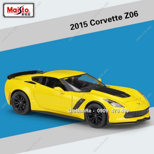 XE MÔ HÌNH TỈ LỆ 1:24 - CHEVROLET CORVETTE Z06 YELLOW -  MAISTO - VÀNG - 8113.1