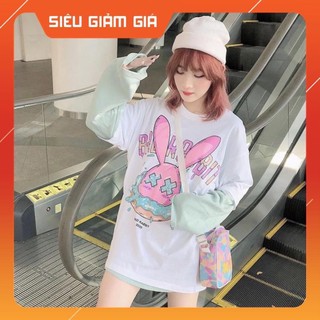 Áo thun tay lỡ UNISEX Nam Nữ - Bad rabbits donut king