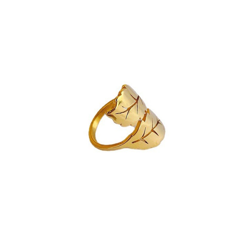 Nhẫn Chất Liệu Thép Titan Mạ Vàng 18k Thiết Kế Đơn Giản