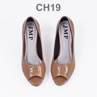 JMP - Giày Cao Gót Hở Mũi Da Mềm 7CM - CH19