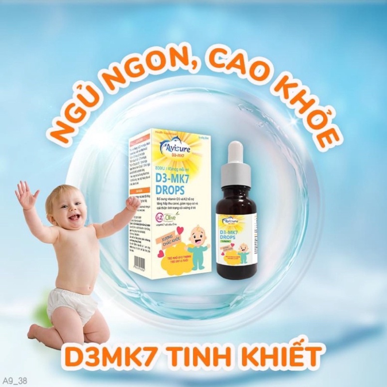[Chính hãng] Vitam D3 Mk7 Drops Avisure 20ml chính hãng [ DATE MỚI NHẤT]