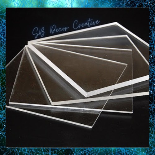 Mica Đài Loan màu Trong kính dày 5mm 40cm x 60cm