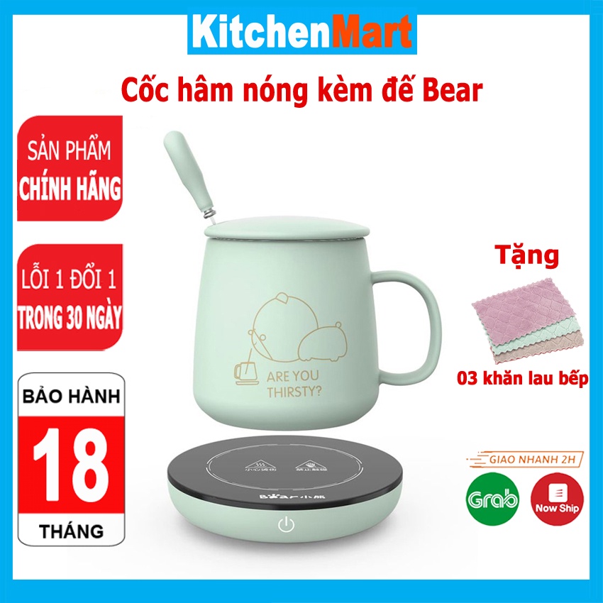 Cốc hâm nóng kèm đế Bear DRBD-A16B1 (Hàng nhập khẩu, bảo hành 18 tháng) – KitchenMart