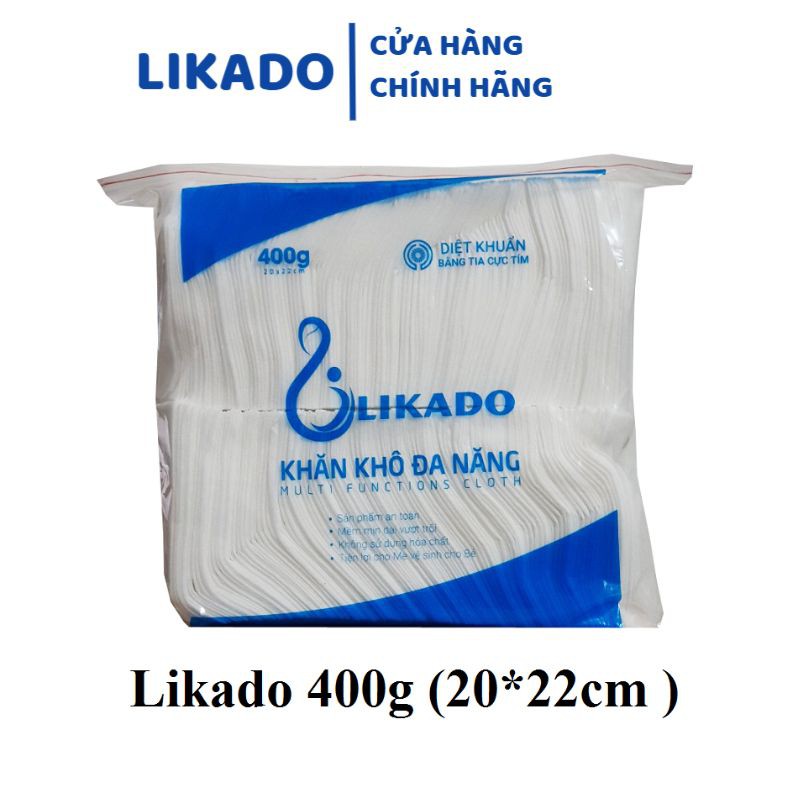 [LIKADO] Khăn vải đa năng Likado loại 400G kích thước (15x20cm), 270 tờ (5 TẶNG 1)