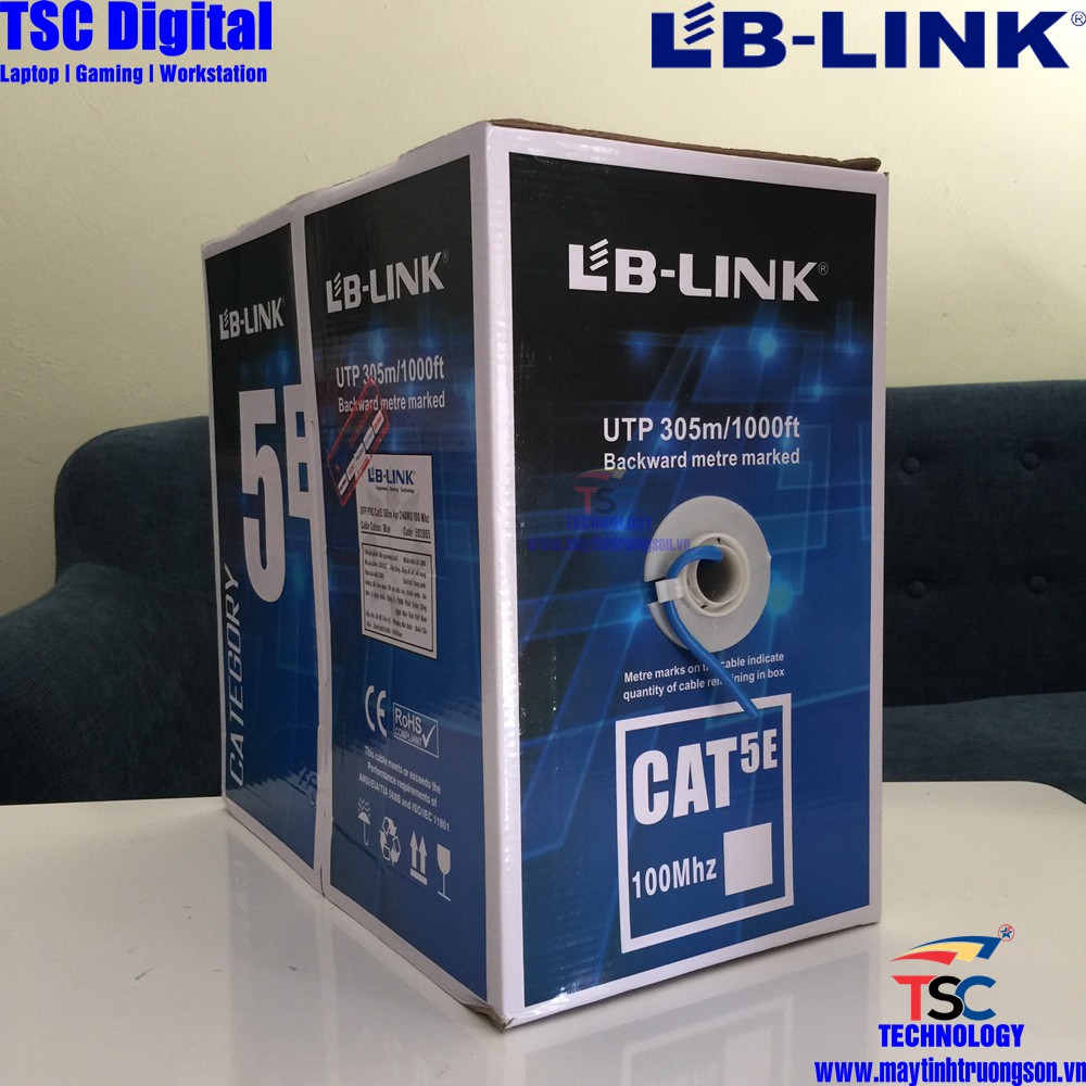 Dây Mạng HT-CABLE LB-LINK Cat6E Cat5E UTP | Cuộn 305m