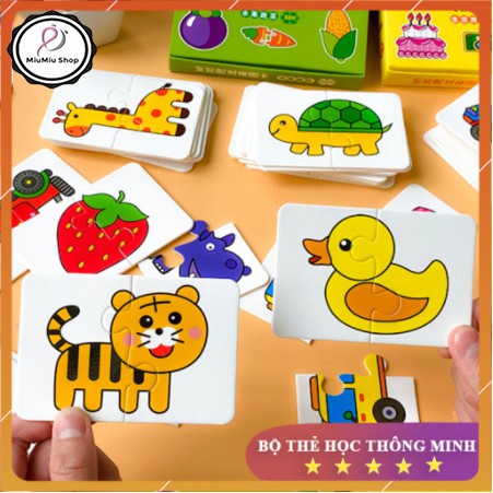 10 Thẻ Ghép Hình - Kích Thích Trí Thông Minh cho Bé Yêu từ sớm