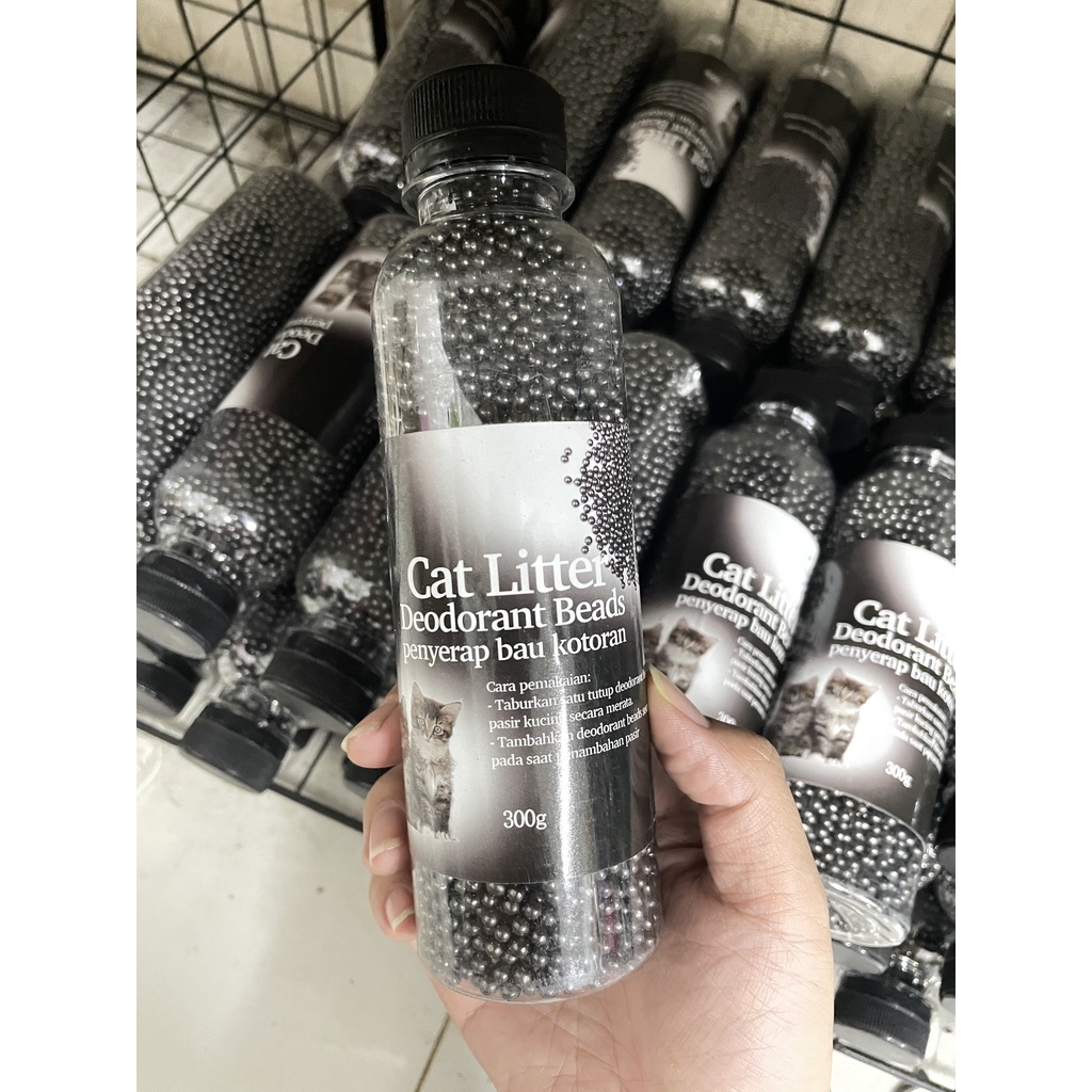 Hạt than hoạt tính khử mùi vệ sinh cho Mèo Cat Litter Chai 300g Giúp hấp thụ mùi, Làm giảm mùi hôi vệ sinh của Mèo