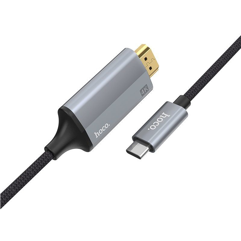 Cáp HDMI [𝑺𝑶̂́ 1 𝑪𝑯𝑨̂́𝑻 𝑳𝑼̛𝑶̛̣𝑵𝑮] Hoco UA13 | Chuyển Đổi Cổng Type C Sang HDMI Công Nghệ 4K ,Kết nối giữa ĐT với Tivi