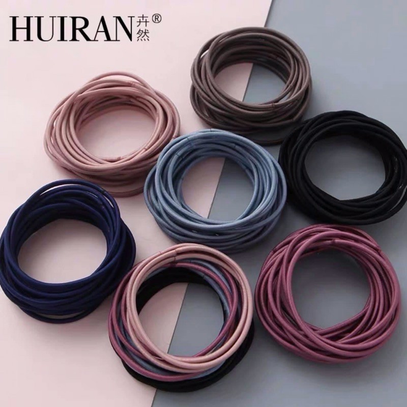 Set chun buộc tóc 100 cái. Dùng thích cực kì tóc dày tóc mỏng buộc được hết vừa dai vừa chắc ạ!