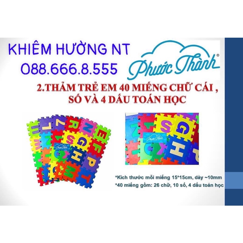 Thảm Xốp 2 mặt cho bé vui chơi thỏa thích