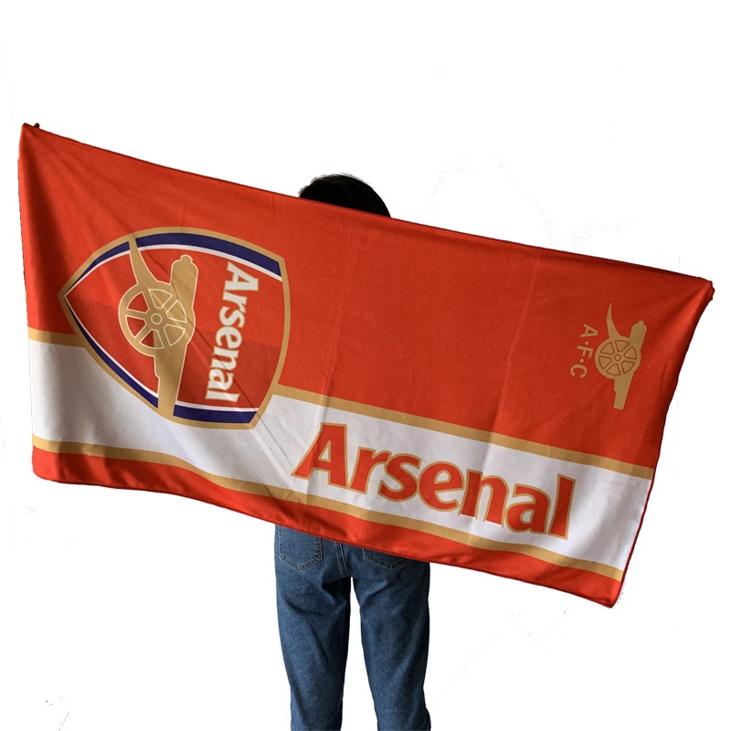 Yt1 khăn thể thao messi paris saint-germain real madrid manchester city liverpool f.c.logo khăn đi biển quà tặng bóng đá fo