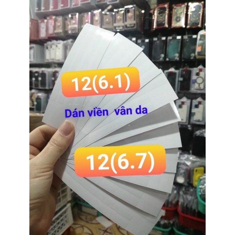 Combo 2 miếng dán deo viền máy iPhone 12/ 12 Pro/ 12 Pro max siêu bảo vệ viền chống trầy xước