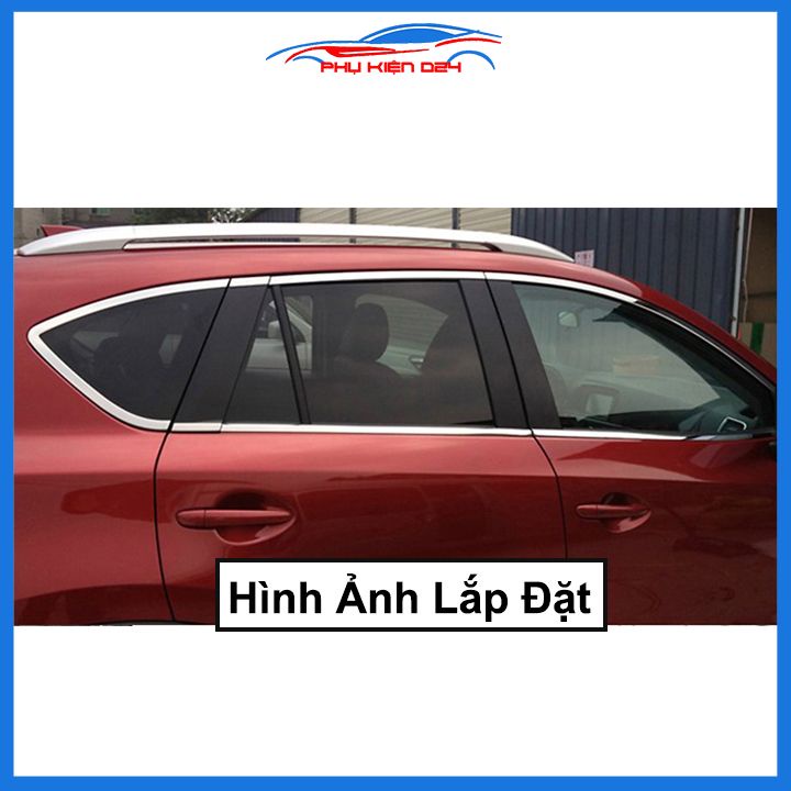 Bộ nẹp viền chân kính cong kính Mazda CX-5 2012-2017 Inox sáng bóng chuẩn form xe