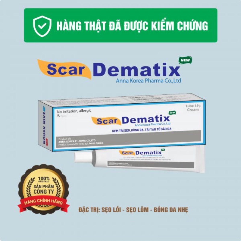 Kem Scar Dematix - hỗ trợ trị mụn, giảm sẹo, sẹo lồi, bỏng da