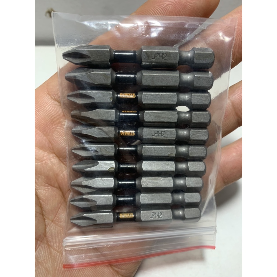 ( Khuyến mãi ) Túi 10 mũi vít Dewalt PH2 dài 50mm chính hãng có từ