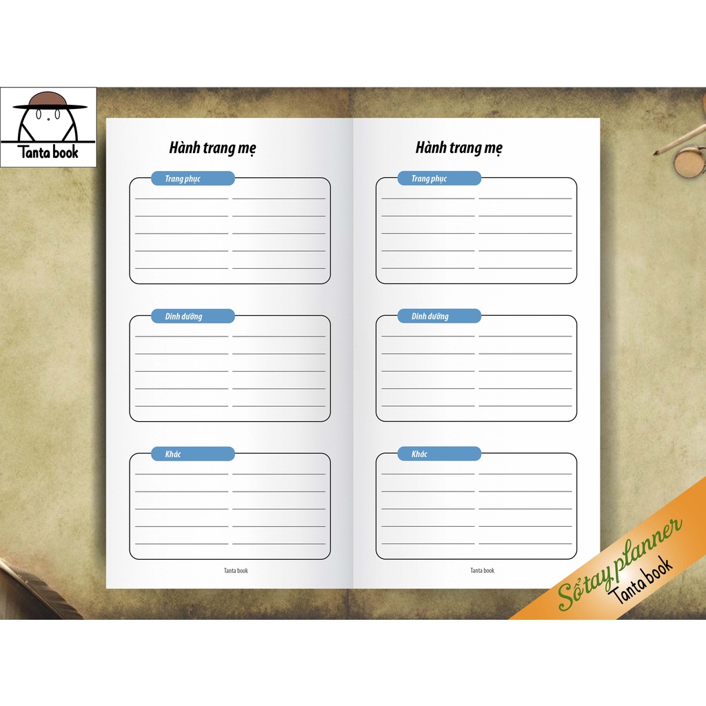 Sổ tay Mẹ Bầu Theo dõi quá trình mang bầu của Mẹ, bìa mềm, 64 trang, 21x11, dập ghim