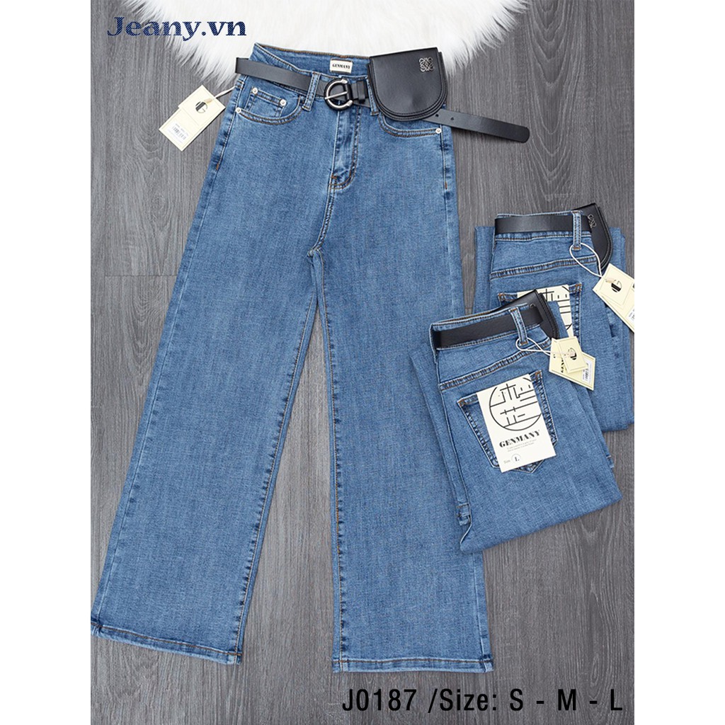 Quần Jean Ống Suông Kèm Belt Túi Da J0187