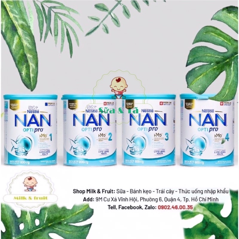 🌷 SỮA NAN NGA 800gr SỐ 1, 2, 3, 4 Date 2023 Mẫu Mới