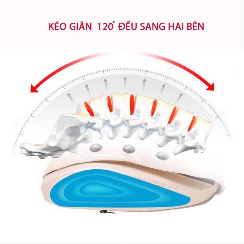 Máy kéo dãn Lưng cột sống 3 in 1: rung, sưởi ấm, túi khí co bóp( BH 1 Năm)