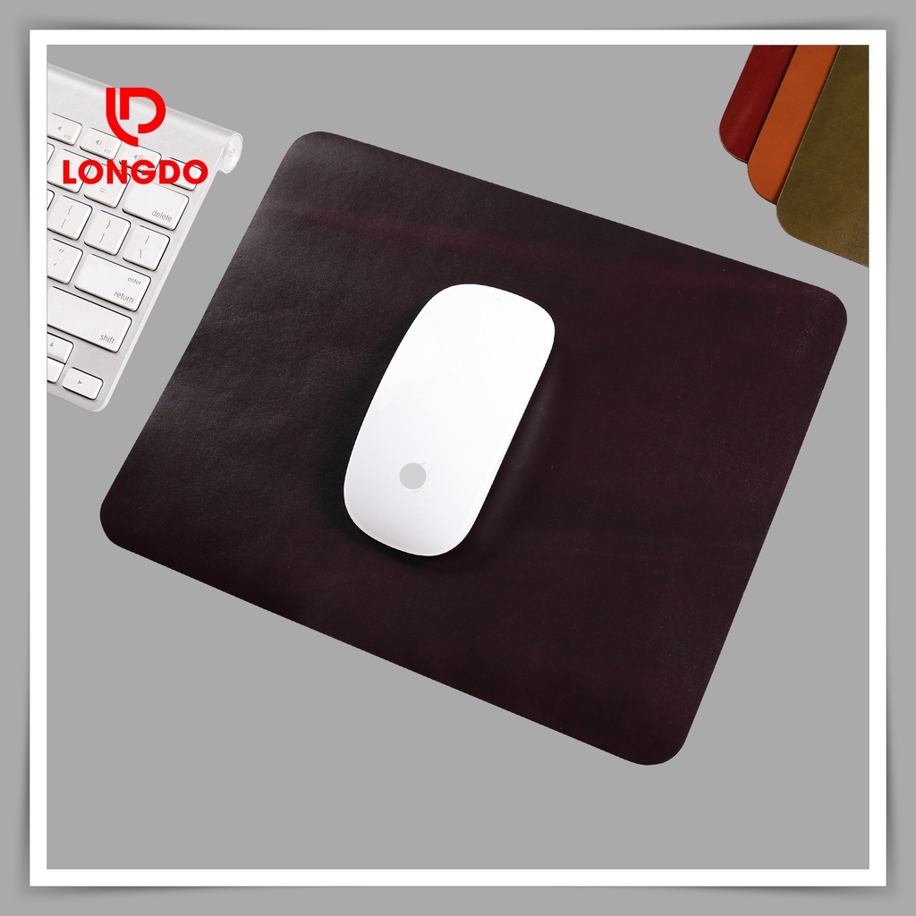 Tấm lót chuột bằng da bò thật - Bảo hành 5 năm - Hàng chính hãng thương hiệu Longdo Leather - Pullup