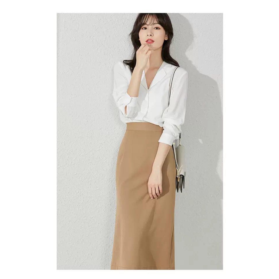 Áo Sơ Mi Lụa Cổ Vest_Phong Cách Tiểu Thư | BigBuy360 - bigbuy360.vn