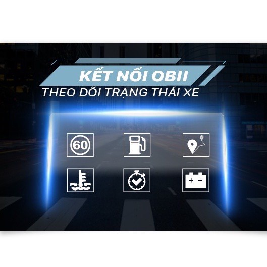 VIETMAP H1N - Hud Hiển Thị Thông Minh -Cảnh báo giao thông+dẫn đường - Hàng chính hãng Đại Việt Auto