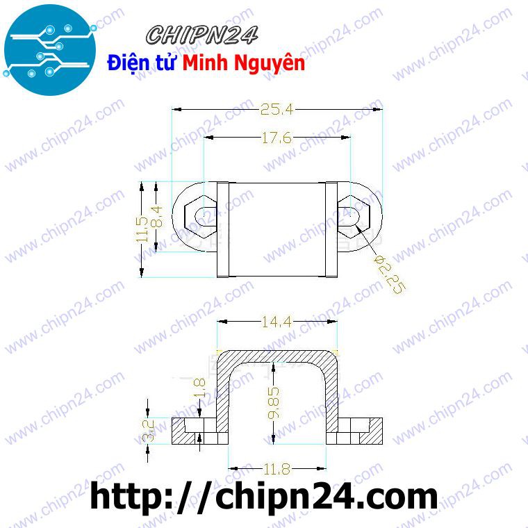 [1 CÁI] Gá giữ Động cơ N20 Trắng