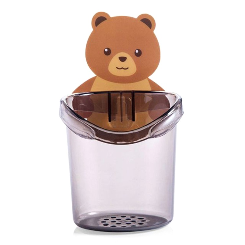 Hộp Đựng Bàn Chải Đánh Răng Gắn Tường Hình Gấu Hoạt Hình Dễ Thương