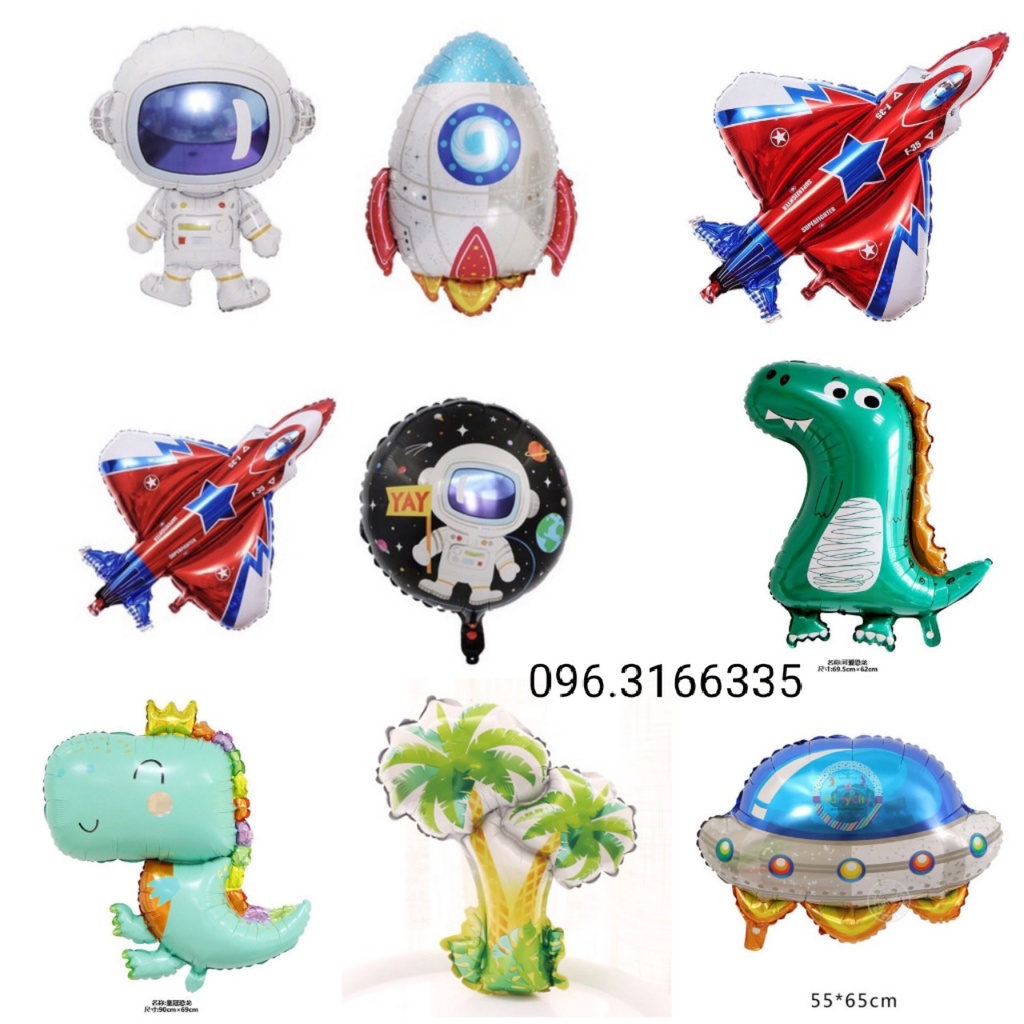 ( FREESHIP)BONG BÓNG PHI HÀNH,VŨ TRỤ,MÁY BAY,KHỦNG LONG,CÂY DỪA CỠ (SIZE ĐẠI) TRANG TRÍ TIỆC,THÔI NÔI,SINH NHẬT