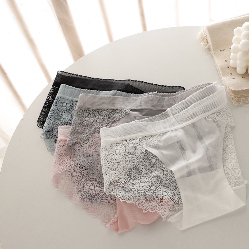 ( Chọn Màu ) Quần Lót Nữ Đúc Su Pha Ren Hoa Siêu Mền Mát Đẹp Sexy 2268