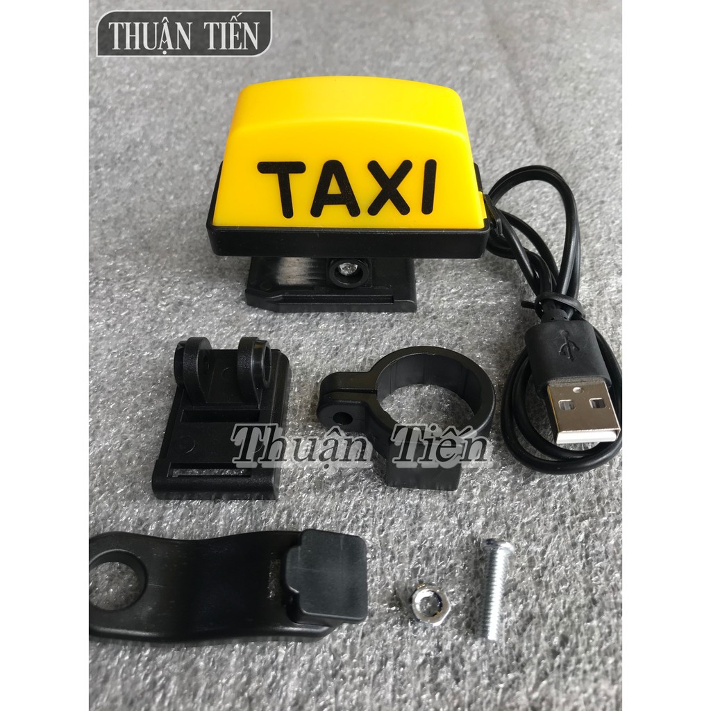 LED ĐÈN TAXI 4 CHẾ ĐỘ 2 MÀU ĐÈN, DÙNG PIN SẠT USP  LOẠI 1 LẮP CHÂN KÍNH, GHI ĐÔNG, DÁN KEO CHO XE MÁY, ĐẠP