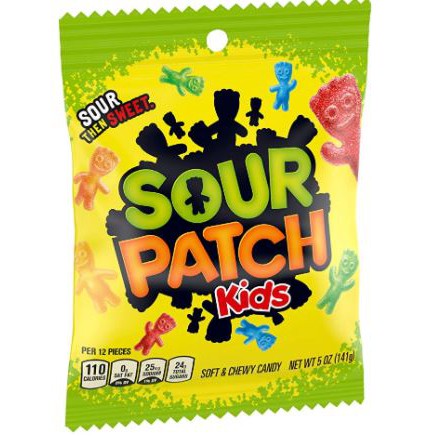 Kẹo sour patch kids soft and chewy candy 141g,56g