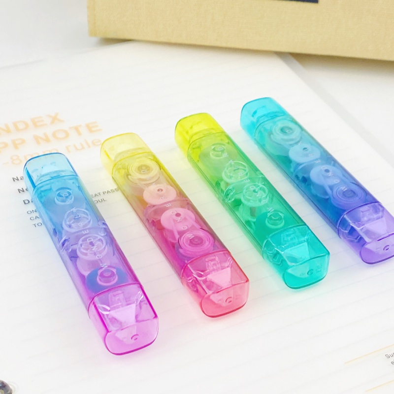 Bút Xóa Kéo Hai Đầu 2 Trong 1 Màu Sắc Cầu Vồng Sáng Tạo DIY bút xóa băng