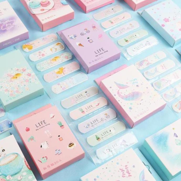 Băng dán vết thương họa tiết cute, ngộ nghĩnh Băng gâu cute Hộp 20 miếng có bán lẻ shop giao ngẫu nhiên