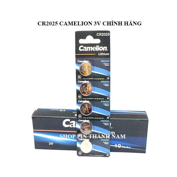Pin CR2025 Camelion Lithium 3V Vỉ 5 Viên Chính Hãng