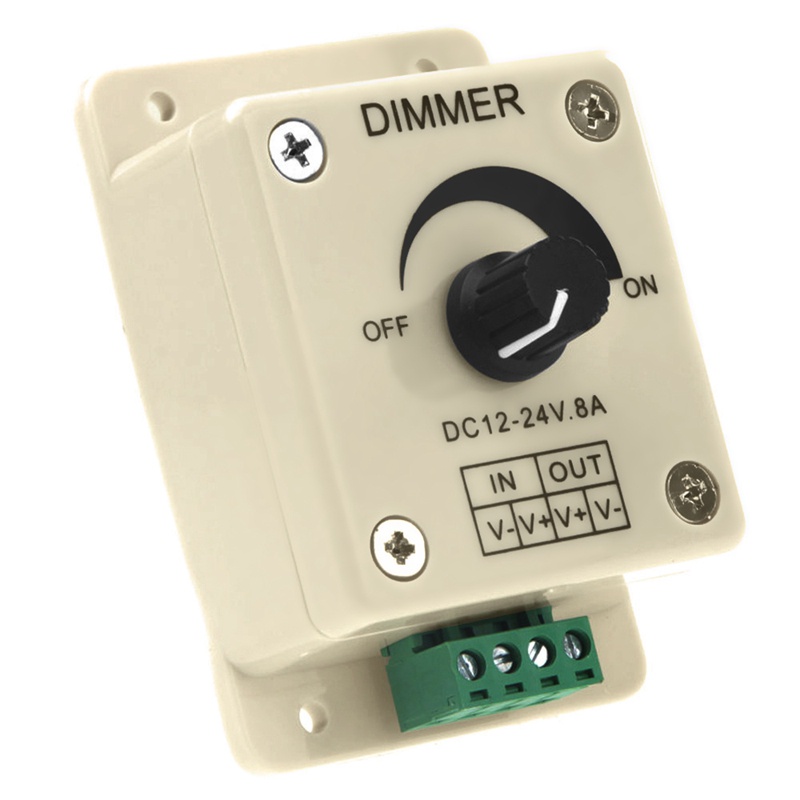 Bộ Điều Chỉnh Độ Sáng Đèn LED DC 12V-24V Cho Dây Đèn LED 5050 3528