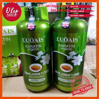GỘI XẢ HOA NHÀI LUÔAIS KERATIN ORGANIC PHỤC HỒI CHUYÊN SÂU 750ML X 2