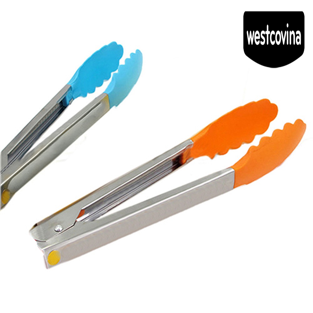 [Hot]☀ Kẹp Gắp Thức Ăn Bằng Silicone Và Thép Không Gỉ