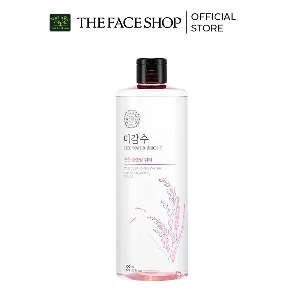 [Mã COSTFS217 -8% đơn 250K] Nước Tẩy Trang Dịu Nhẹ Thefaceshop Rice Water Bright Mild Cleansing Water 500ML