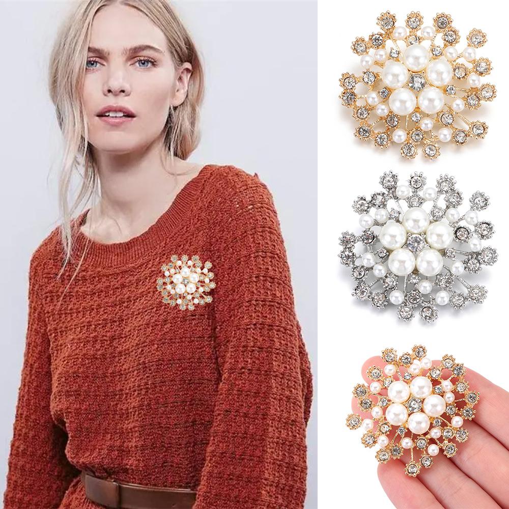 Ghim Cài Áo Hình Hoa Đính Ngọc Trai Dành Cho Tiệc Cưới