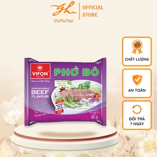 Phở bò ăn liền Vifon thơm ngon, đậm vị, hương vị tự nhiên 65g, thùng 30 gói - K10