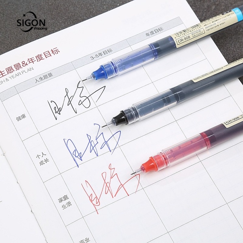 Bút Bi Mực Nước Dung Tích Lớn Khô Nhanh Màu Sắc Đẹp Mắt