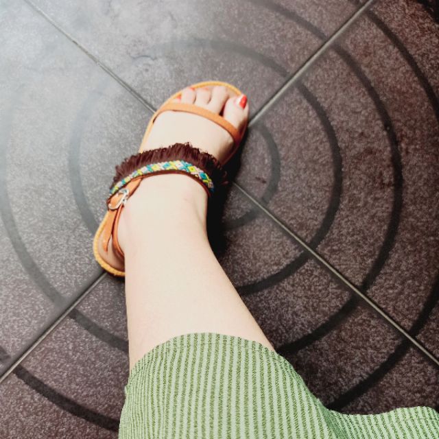 Dép Sandal Thổ Cẩm Boho Vintage