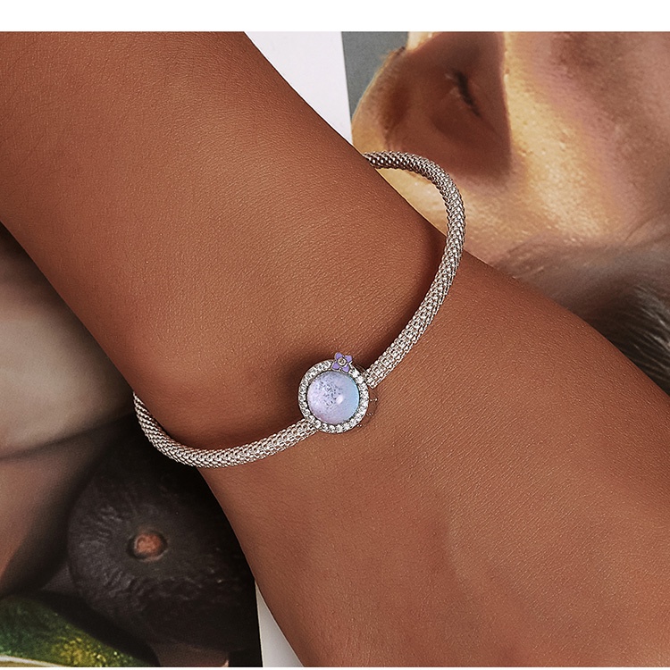 Hạt phụ kiện Bamoer SCC2085  bạc 925 dùng để làm vòng đeo tay DIY quà tặng thời trang