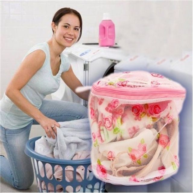Túi lưới giặt hình tròn KT 12*15cm