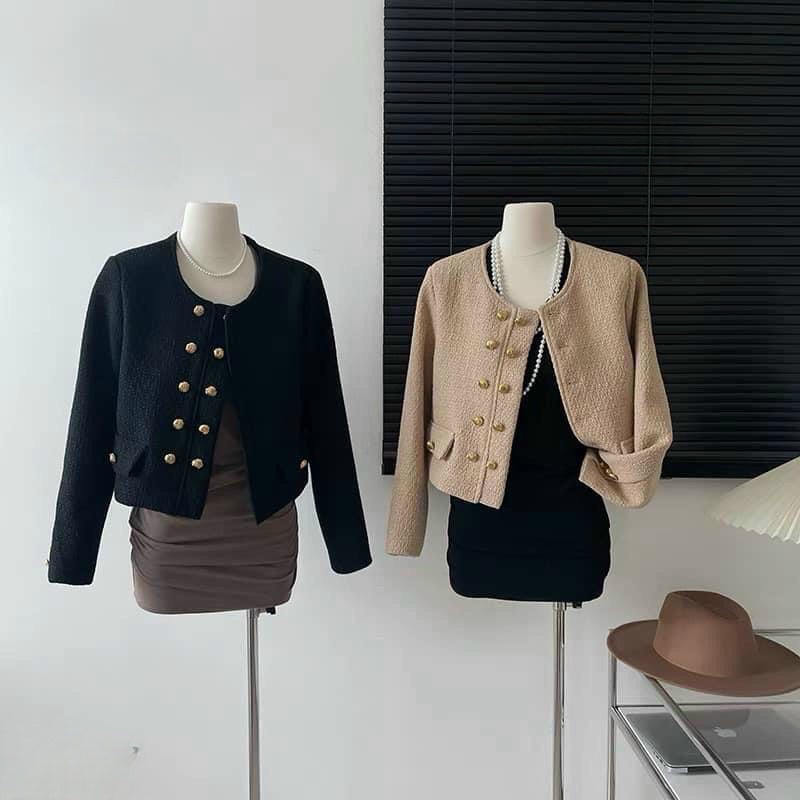 Áo khoác dạ chất đẹp dày dặn full túi móc hàng QCL1( video ảnh thật shop quay)