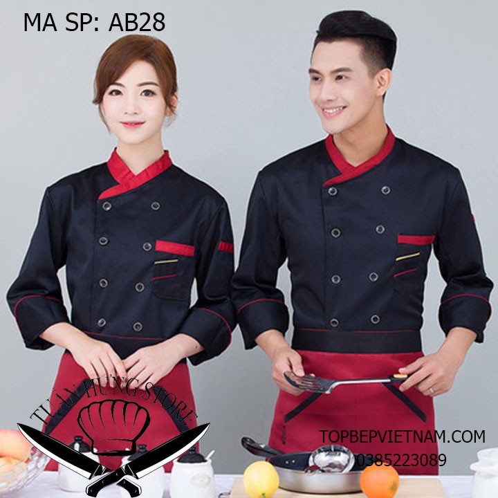 đồng phục bếp,áo bếp cao cấp ab28