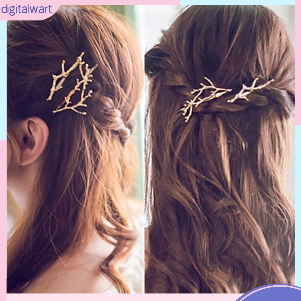 Kẹp tóc kim loại hình sừng nai/ nhánh cây đáng yêu độc đáo cho nữ