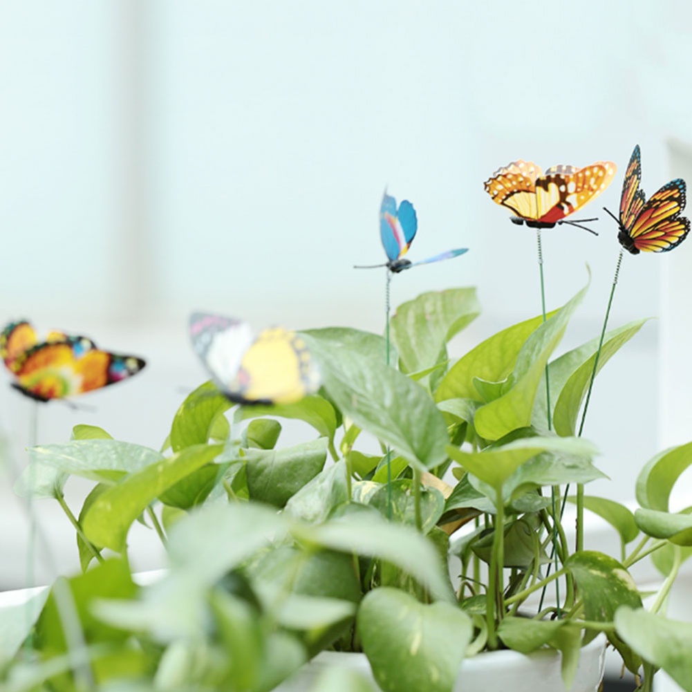 Set 15 cọc cắm kiểu bướm để trang trí sân vườn